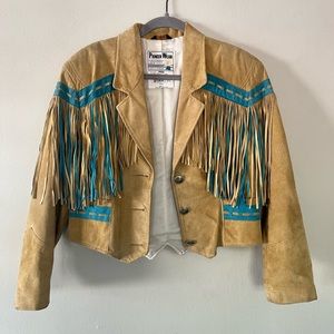 Vintage Pioneer Wear Leather Fringe Jacket (Women’s Medium)